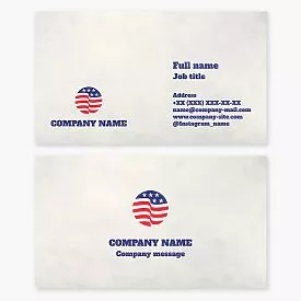 American Flag Business Card Template