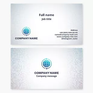 Abstract Globe Dotted Business Card Template