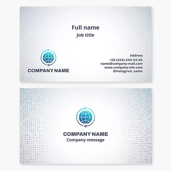 Abstract Globe Dotted Business Card Template