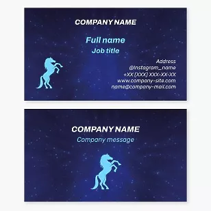 Horse business card template