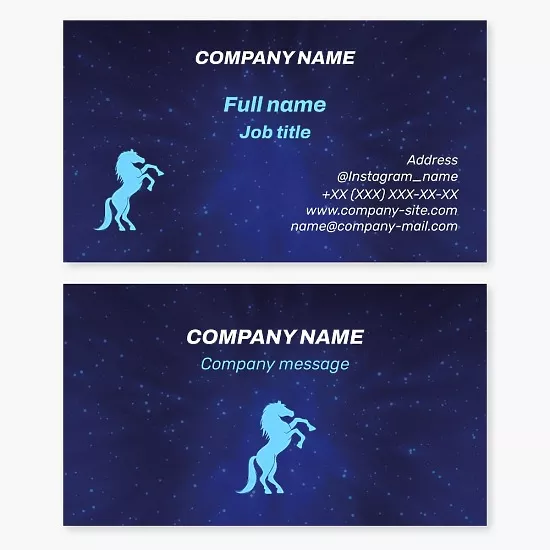 Horse business card template