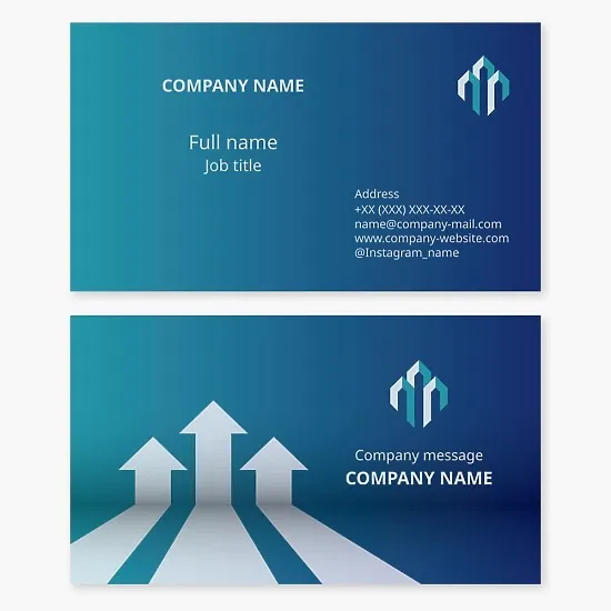 Business card template. Marketing and finance group.