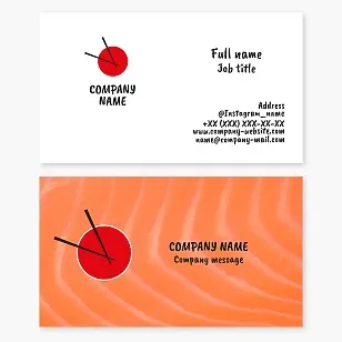 Sushi business card template