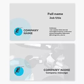 Gas Petroleum Fuel Business Card Template