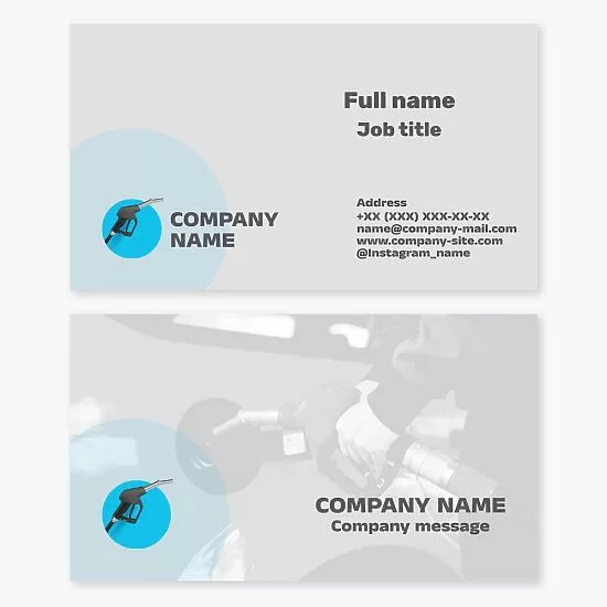 Gas Petroleum Fuel Business Card Template