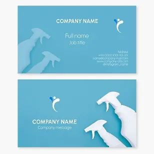 Business card template. Cleaning services.
