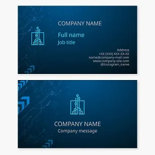 Business card template. "Smart Home" system.