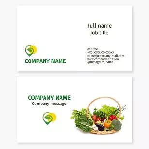 Grocery & Fruit Themed Business Card Template