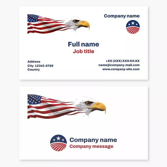 USA business card template