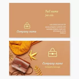 Business card template Bags, clutches, wallets, purses