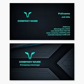 Business card template. Sports club. Aggression. Big cat face. Panther. Jaguar.