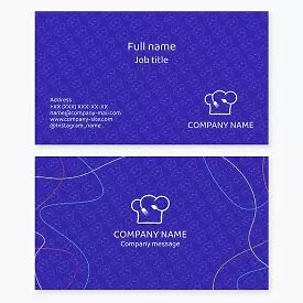 Chef Hat Logo | Restaurant Business Card Template