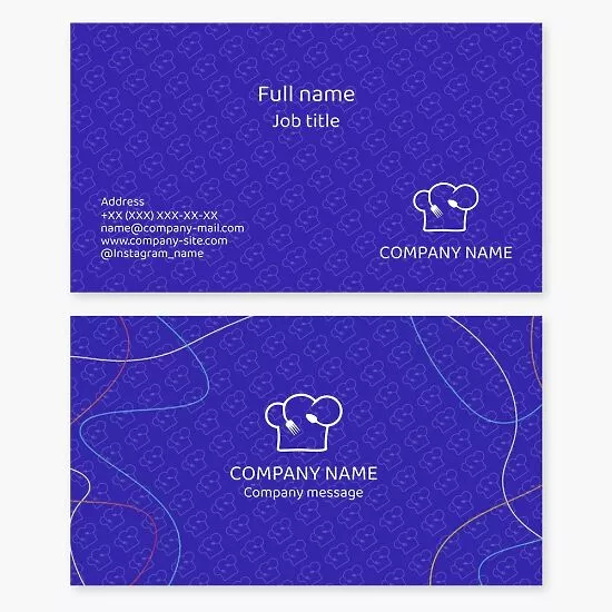 Chef Hat Logo | Restaurant Business Card Template