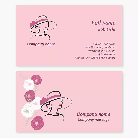 Beauty salon business card template