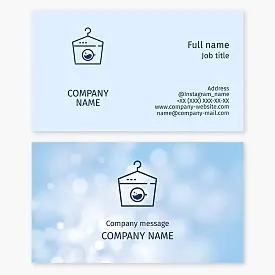 Business card template Washing machine and drying clothes