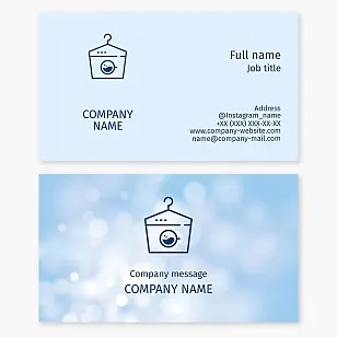 Business card template Washing machine and drying clothes