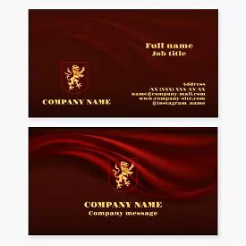 Royal Lion Heraldry Business Card Template