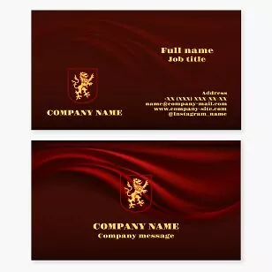 Royal Lion Heraldry Business Card Template