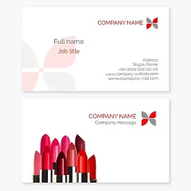 Makeup | Stylist | Cosmetics | Business card template.