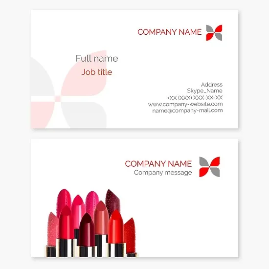 Makeup | Stylist | Cosmetics | Business card template.