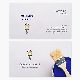 Business card template. Color studio. Painting works.