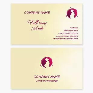 Woman Pregnancy Logo Business Card Template