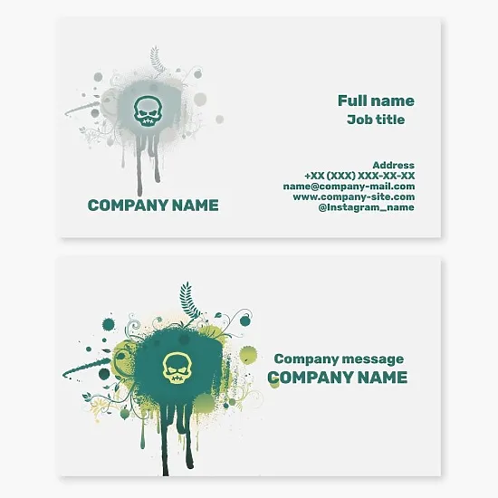 Business card template. Abstract. Informal youth movement.