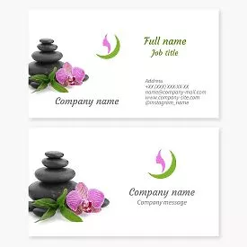 Business card template. Spa salon.