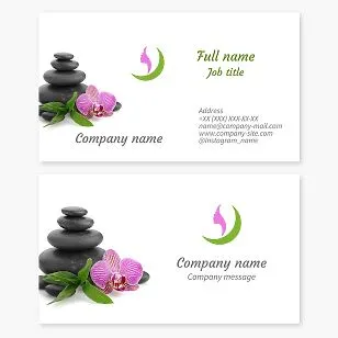 Business card template. Spa salon.