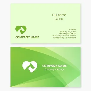 Pet care business card template. Animal shelter.