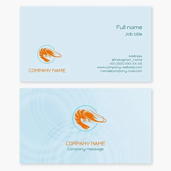 Shrimp Seafood Business Card Template