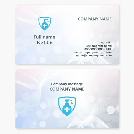 Disinfectant Business Card Template. Sanitation. Disinfection.