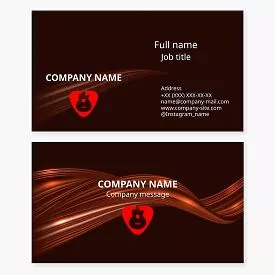 Guitar Pick Logo Business Card Template