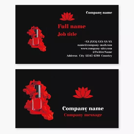 Business Card Template Nail Studio