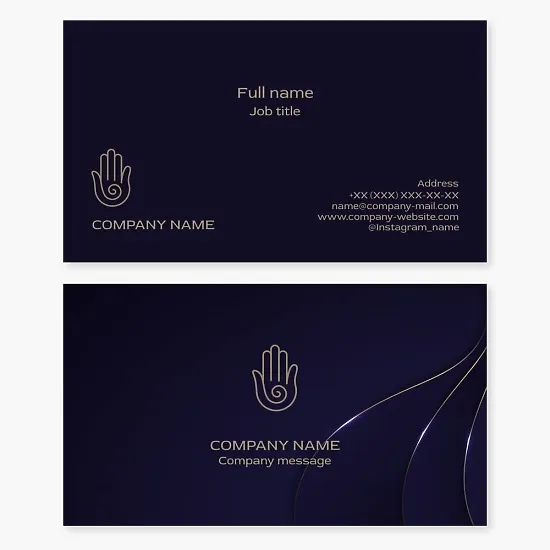 Business card template. Witchcraft, fortune telling, sorcery, divination.