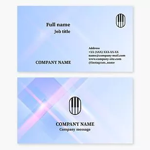 Piano Keys Logo Business Card Template