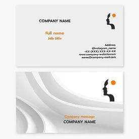 Two Faces Logo | Business Card Template | Psychologist, Psychotherapist, Psychoanalysis.