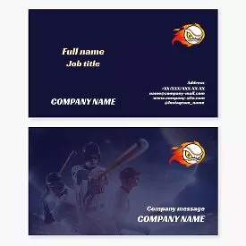 Baseball Coach Sports Business Card Template