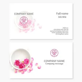 Business card template. Beauty salon. Spa services.