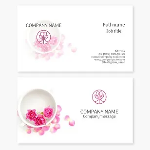Business card template. Beauty salon. Spa services.