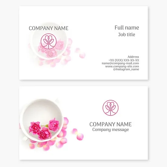 Business card template. Beauty salon. Spa services.
