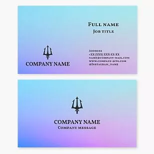 Trident Logo Business Card Template