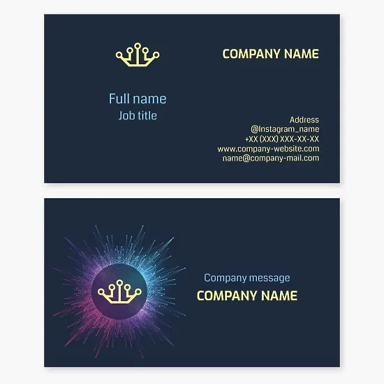 Electronics business card template