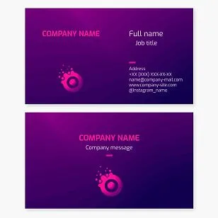 Business card template. Abstraction. Letter O.