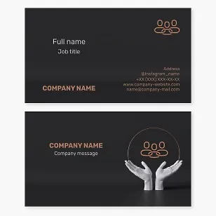 Business card template Team