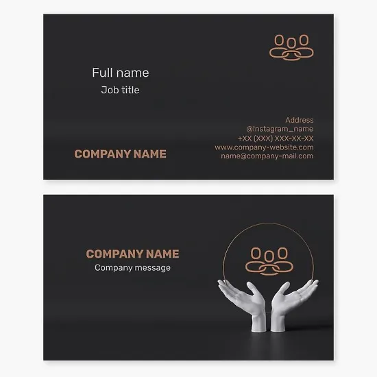 Business card template Team