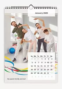 Calendar Template Sports Family