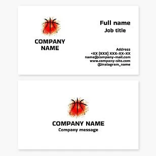 Business card template. Basketball.