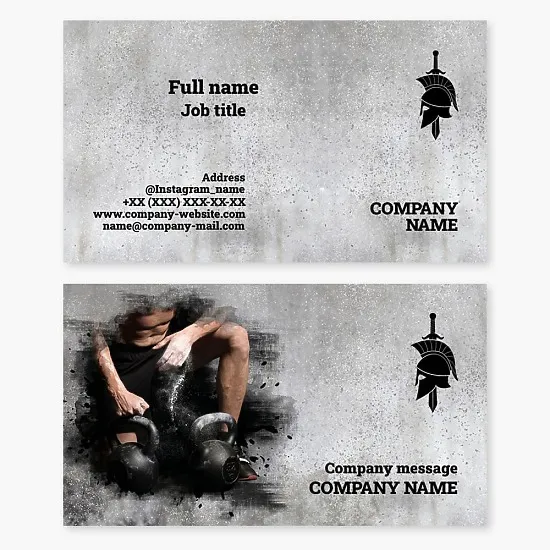 Fitness business card template