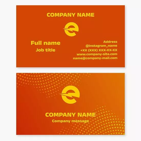 Electric Logo Business Card Template